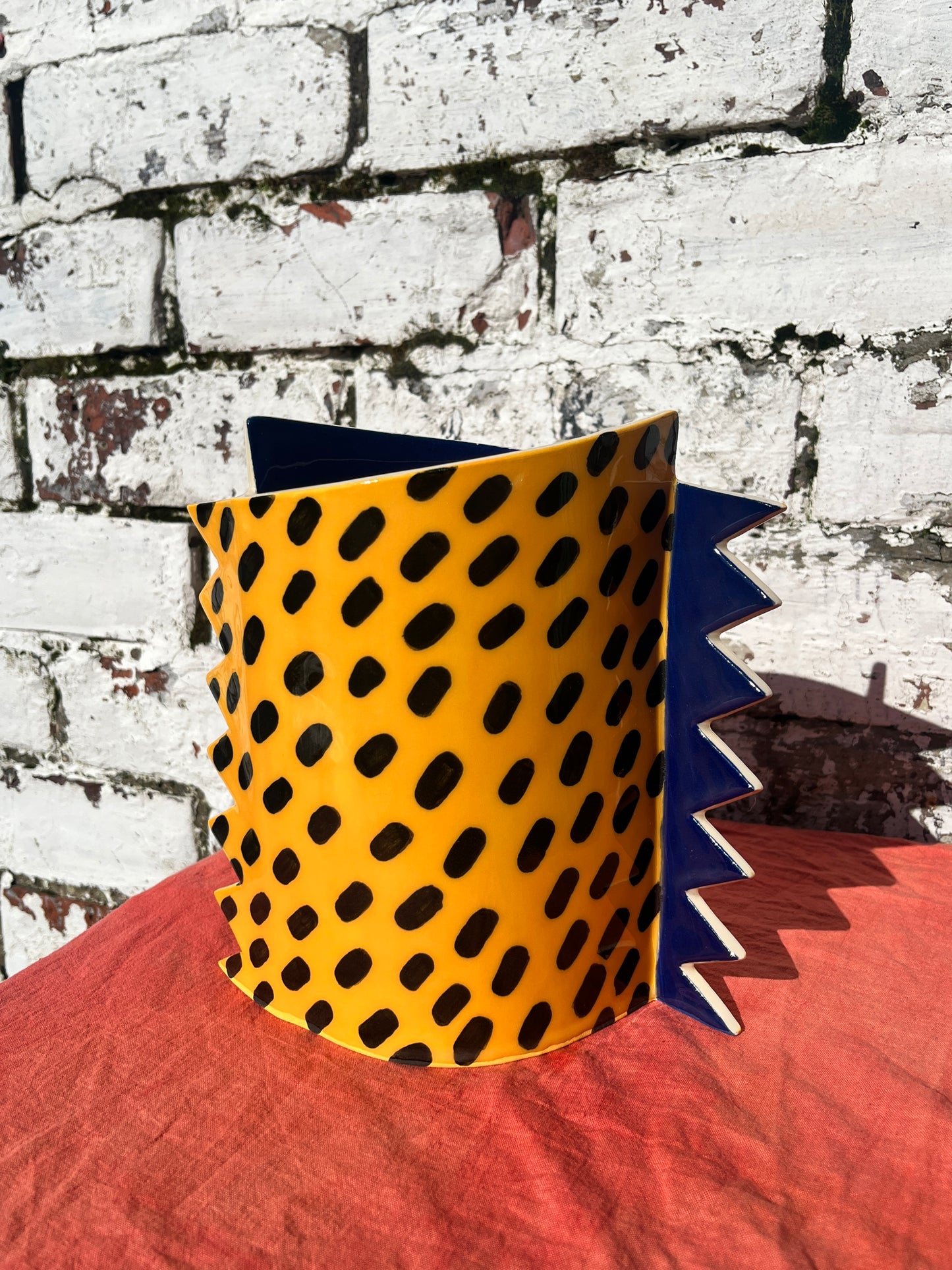 Yellow Spotted Vase