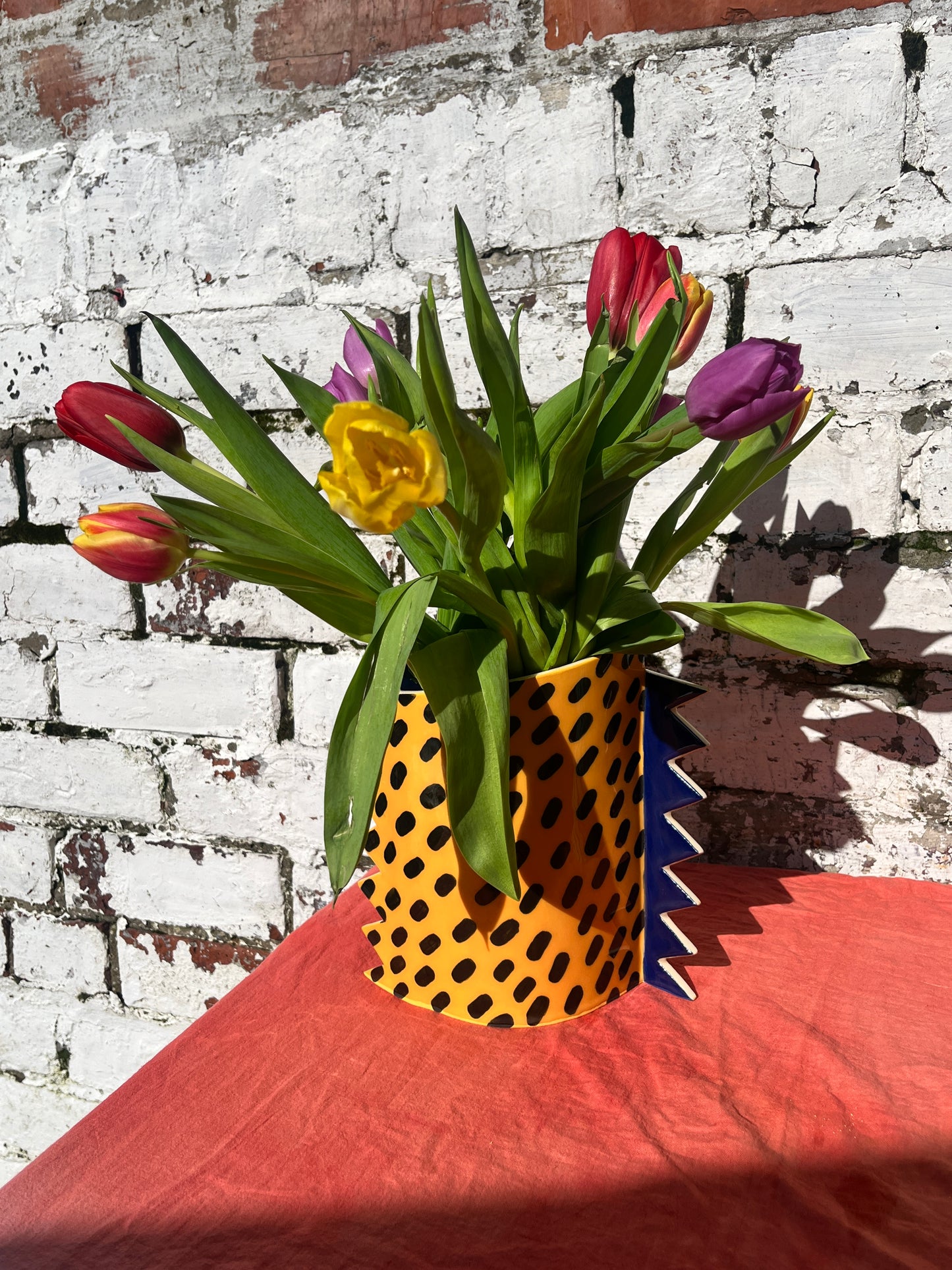 Yellow Spotted Vase