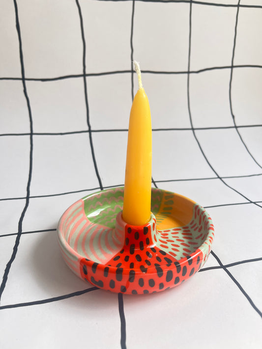 Candle holder in Swatches design